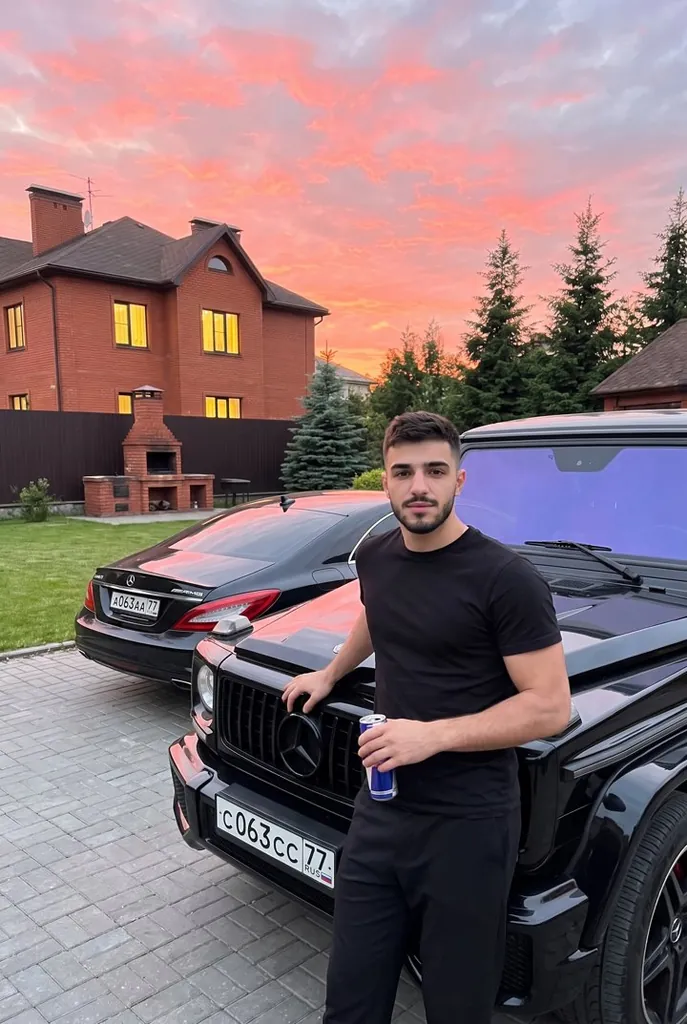 Фото парня на аву: С энергетиком у авто