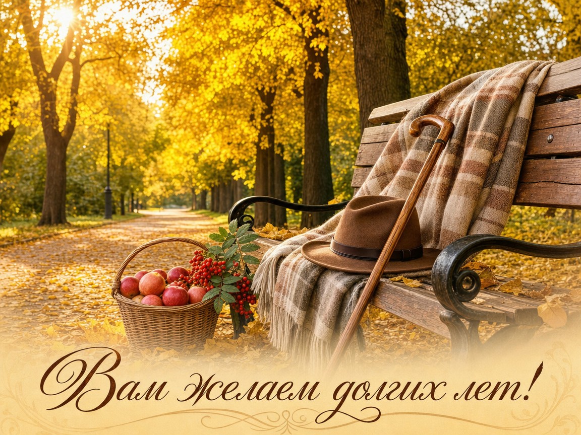 Осенний парк и рябина