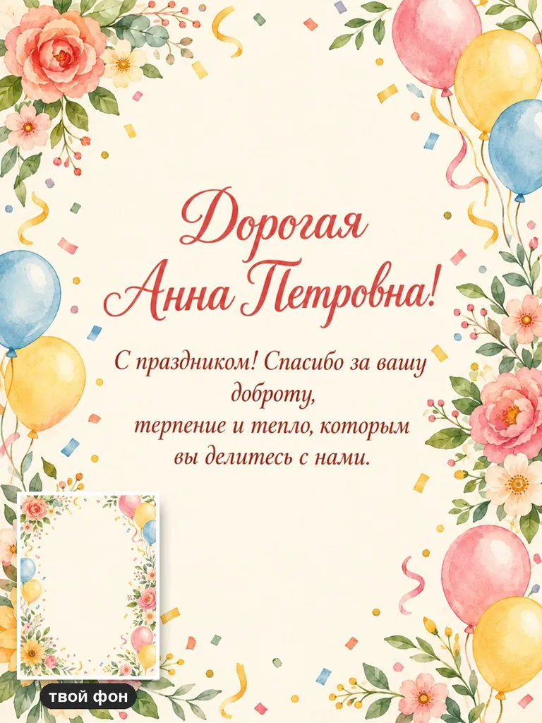 На своём фоне
