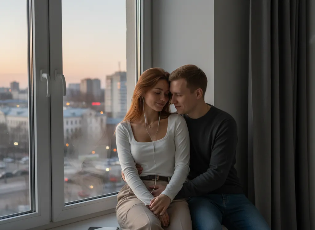 Парная фотосессия: Общие наушники