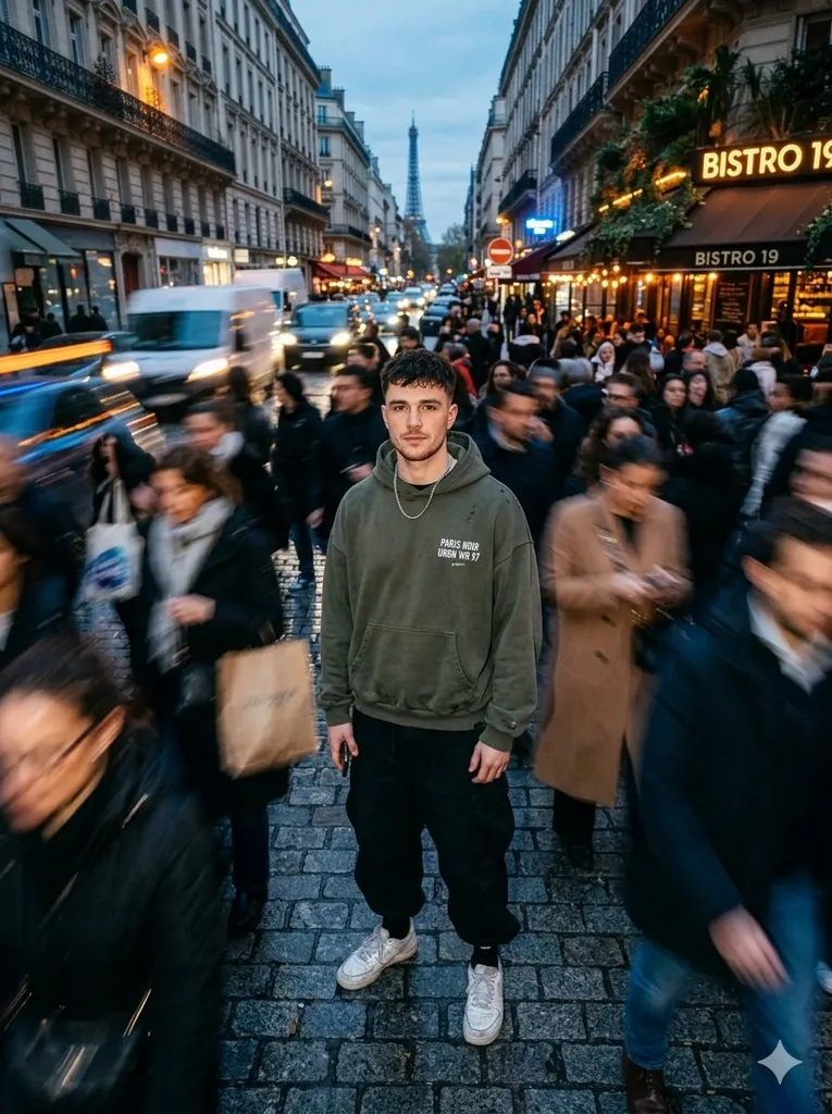 В толпе Парижа Мужская фотосессия: В толпе Парижа