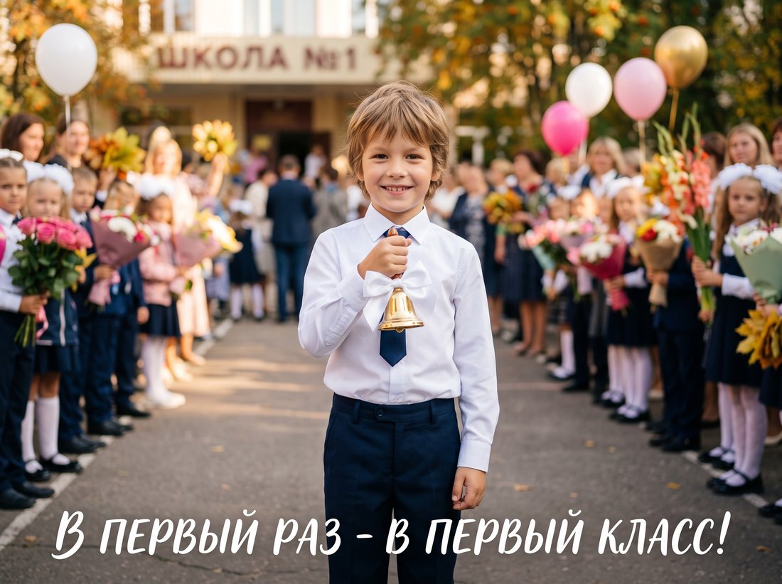Открытка на 1 сентября — Первый звонок