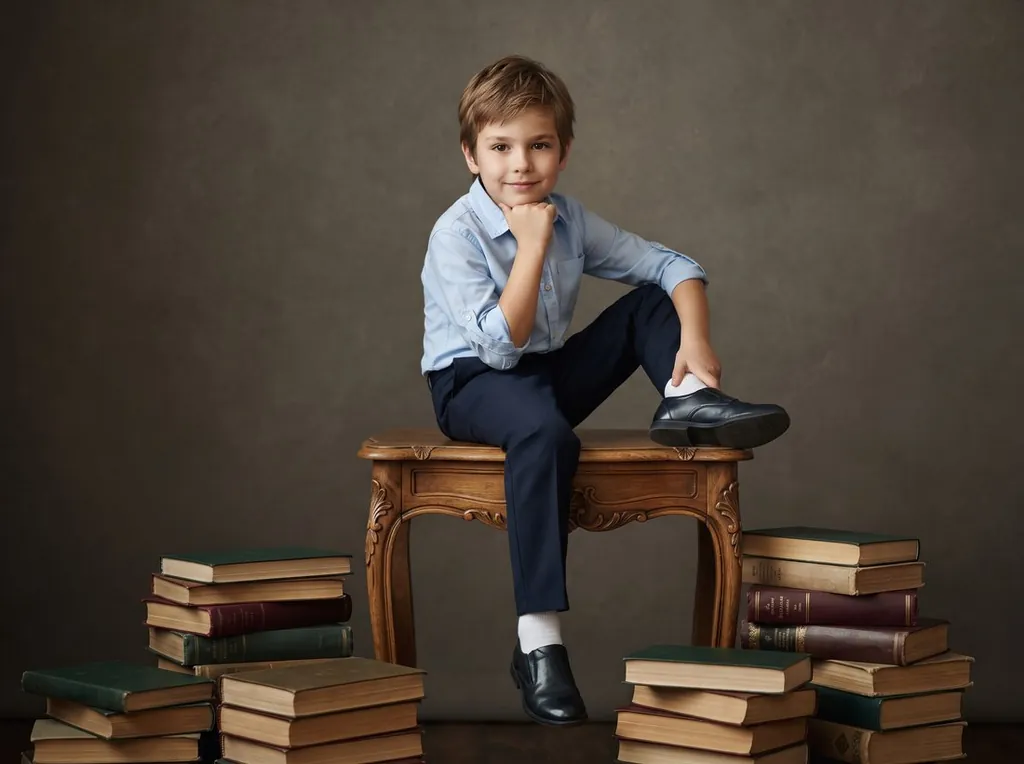 Юный книголюб Фотосессия к 1 сентября: Юный книголюб