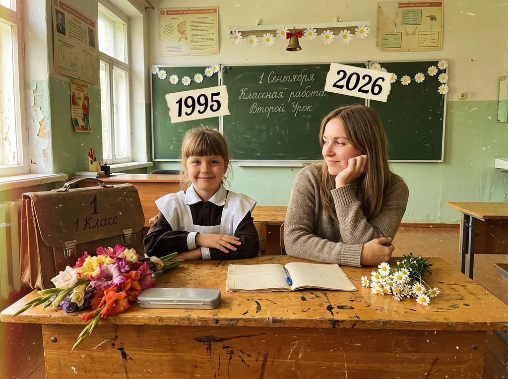 Фотосессия к 1 сентября: Тогда и сейчас
